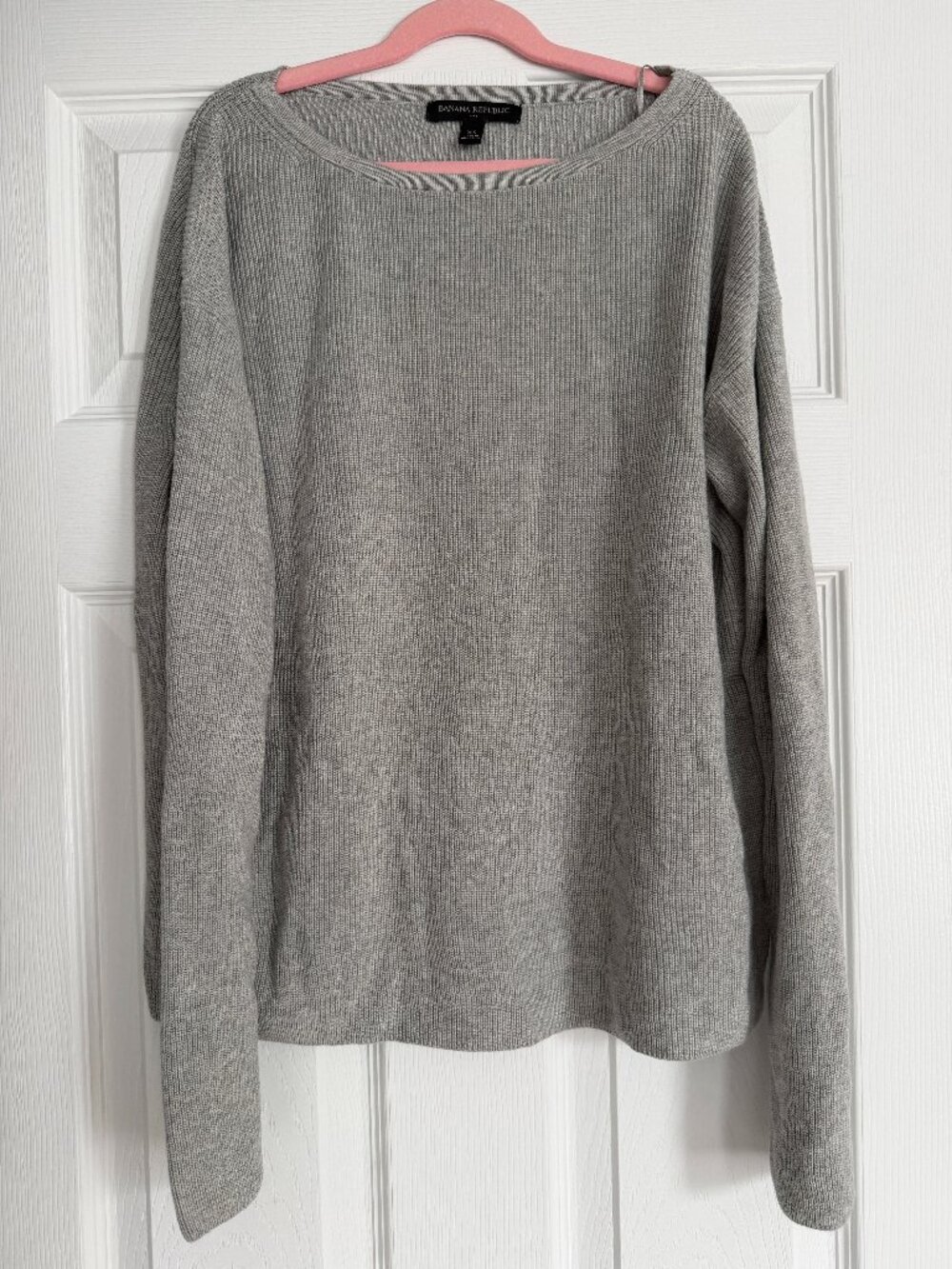 Banana Republic Women's Size XS Gray Boatneck Slouchy Long Sleeve Sweater
